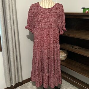 Red Floral Maxi Dress